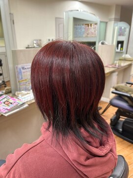 美容室 アズール(A ZOOR) 赤系ツートンカラー