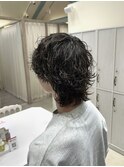 波巻きウルフパーマ