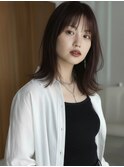 深みカシスブラウンミディアムヘア/20代30代40代越谷