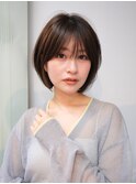 レイヤーボブ/ひし形/イメチェン/前髪カット/大人ボブナチュラル