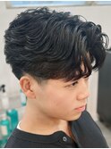 奈良men'sフェザーパーマフェザーショート
