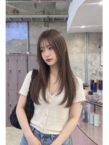ユニオン(Union)&nbsp;シナモンブラウンの顔周りレイヤーロング