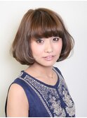 透けるカラーで　ふわくしゅボブ