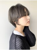 前下がりボブ/前髪カタログ/小顔に見せるヘア/前髪カット