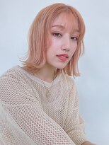 ルービック 梅田茶屋町(Rubik)&nbsp;ナチュラルボブ×オレンジベージュ