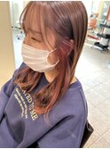 ブラウン * ピンクイヤリングカラー【町田/イヤリングカラー】