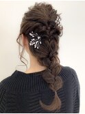 ゆるっと編みおろしヘアアレンジ