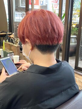 キャラ 池袋本店(CHARA) 韓国マッシュのニュアンスベビーピンク【池袋/マッシュ/韓国】