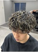 ハイライト/波巻きパーマ