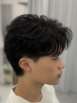 バース 梅田中崎町店(BIRTH) ニュアンスパーマセンターパートワンカールパーマ韓国メンズ