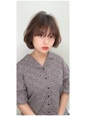 ミルクブラウン/ダークパープル/ナチュラルショート/夏/町田