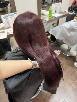 ヘアーアンドメイク ビス(HAIR&MAKE bis) ハーフブリーチ/カシスピンクカラー【NOKA】