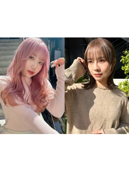 長さ変えずレイヤーでイメチェン/艶感あるハイトーン/髪質改善で艶髪が人気［ケアブリーチ/ダブルカラー］