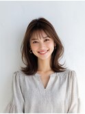 レイヤーカット/イメチェン/外ハネボブ/美髪/ワイドバング/髪型