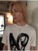メンズボブウルフメンズミディアムレイヤーカットメンズウルフ