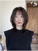 ワンカールで決まるレイヤーカット/韓国風ウルフ
