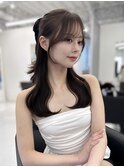 韓国風/レイヤーカット/顔周り/顔まわり/髪質改善/ベージュ