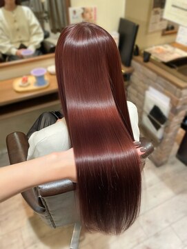 ヘアメイク シュシュ(Hair make chou chou) ピンクブラウン　ピンクカラー　髪質改善カラー