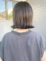 サン(SAN)&nbsp;切りっぱなしミディアム/細めハイライト/裾カラーブラック