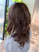 シオン(shion) ミディアム顔周りレイヤー韓国ヘア前髪_ba583663