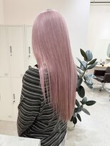 ユウル 横浜(juhl.)&nbsp;ミルクティーピンクベージュコーラルピンクブリーチダブルカラー