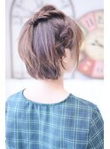 【メイズ東中野・鍛原志行】ショートヘアの編み込みアレンジ