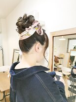 ロカット サロン(Roquat Salon)&nbsp;ロングお団子アレンジ【ヘアアレンジ　立川南口/立川/八王子】