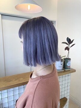 リアン(Lien) くすみパープル/切りっぱなしボブ/ショートヘア