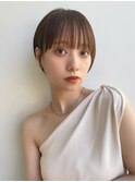 大人可愛い20代30代マッシュショートチョコレートカラー A903