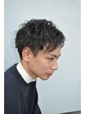 波巻き風ツーブロショート