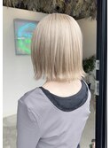 【StarT】ホワイトベージュ・切りっぱなしボブ