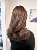 20代30代ブリーチなし透明感カラーココアブラウン