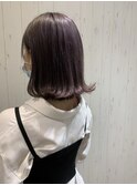 外ハネ×バイオレットブラウンカラー