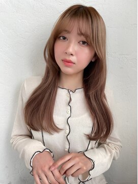 ローウェ 二子玉川(Louwe) ボブ/大人かわいい/フェザーバング/透け感グレージュ