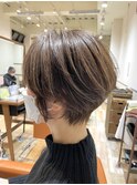 ハンサムショート×アッシュベージュ