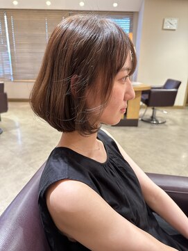 ユウヘアー 石川橋店(U Hair) 【UHair】ふんわり小顔ボブ/20代30代40代×透明感カラー