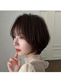 ショートボブ髪型30代40代50代前髪あり前髪なし面長丸顔【倉田】