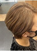 前髪長めハンサムショート