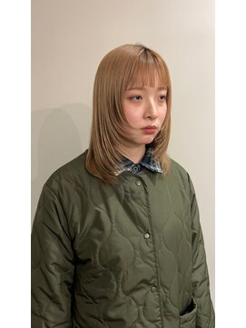 ドクターズサロン レラパール ハイトーンカラー/艶感ミディ/小顔レイヤー/ツヤ髪スタイル