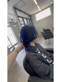 《ジェンダーレスヘアー》ウルフ×ネイビーブルー