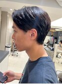 ハンサムショートメンズヘア毛流れショートセンターパート