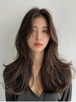 ソア 渋谷(soar)&nbsp;大人ロングヘア◎ブリーチなし透明感ベージュ×顔周り