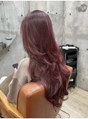 ハイレイヤーロング/カシスピンク/大人かわいい/女子度UP