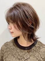 ピークアブー 原宿ハラカド(PEEK-A-BOO)&nbsp;ウルフボブ/顔まわりレイヤー/外ハネくびれショート/大人くせ毛