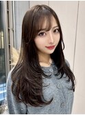 20代30代40代髪質改善ストレートレイヤーカットスモーキーカラー