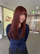 エマノン(EMANON) 福岡天神 ブリーチなしカラー ダブルカラー ワインレッド