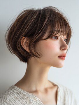 ロディーナコク 大口 新子安(rodina.coc) ピンクベージュ/アンブレラカラー/クールショート/前髪/大口子安