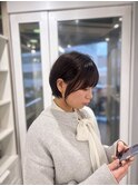 美シルエット丸みボブ/セットが簡単なショート