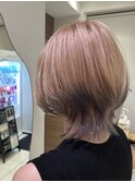 エンドカラー/pink × dark gray