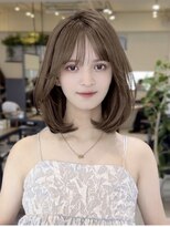 コート 青山(Cote) 20代30代40代50代王道ワンカールひし形レイヤーブラウンカラー